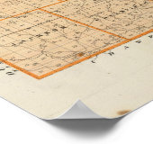 Kaart van het Oranje district Poster (Hoek)