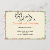 Kaart van het Oranje en Blauwgroen Rustic Wedding  (Voorkant)