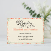 Kaart van het Oranje en Blauwgroen Rustic Wedding  (Staand voorkant)