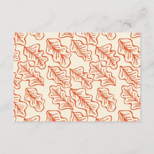 Kaart van het Oranje en Blauwgroen Rustic Wedding  (Achterkant)