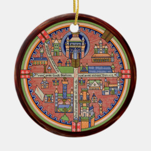 Kaart van het ornament Jeruzalem