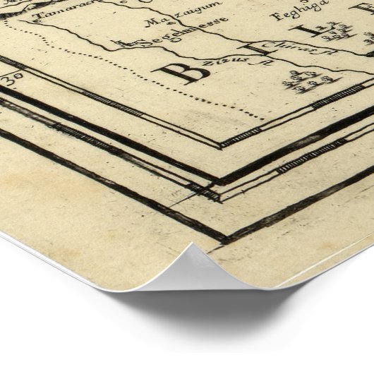 Kaart van het Ottomaanse Rijk (1680) Poster (Hoek)