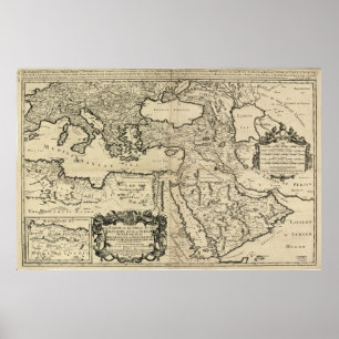 Kaart van het Ottomaanse Rijk (1680) Poster