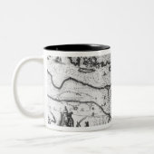 Kaart van het Ottomaanse Rijk Tweekleurige Koffiemok (Links)