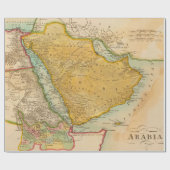 kaart van het oude Arabisch schiereiland (1912)  Cadeaupapier (Vlak)