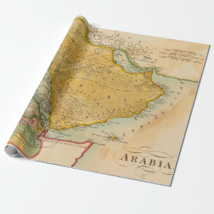 kaart van het oude Arabisch schiereiland (1912)  Cadeaupapier