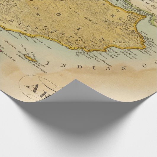 kaart van het oude Arabisch schiereiland (1912)  Cadeaupapier (Hoek)