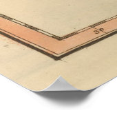 kaart van het oude Arabisch schiereiland (1912) Poster (Hoek)