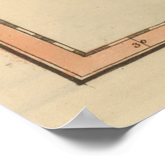 kaart van het oude Arabisch schiereiland (1912) Poster (Hoek)