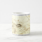 Kaart van het Oude Athene, Griekenland Koffiemok (Center)