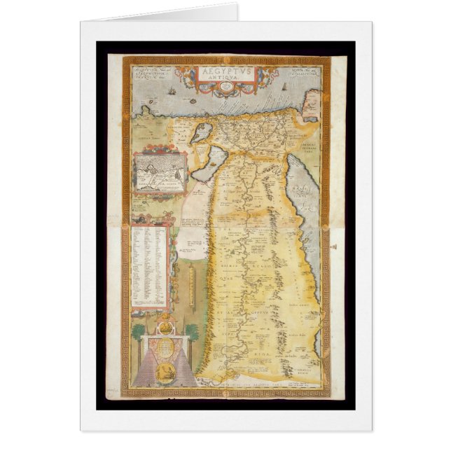 Kaart van het oude Egypte, 1584 (Voorkant)