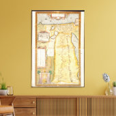 Kaart van het oude Egypte, 1584 Canvas Afdruk (Insitu (Woonkamer))