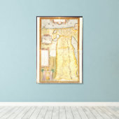 Kaart van het oude Egypte, 1584 Canvas Afdruk (Insitu (Houten vloer))