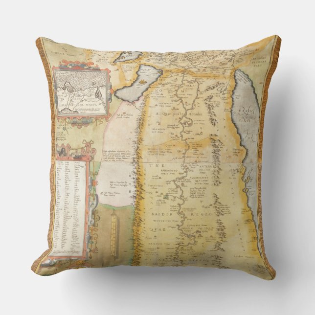Kaart van het oude Egypte, 1584 Kussen (Voorkant)