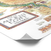 Kaart van het oude Egypte en Nubia Poster (Hoek)
