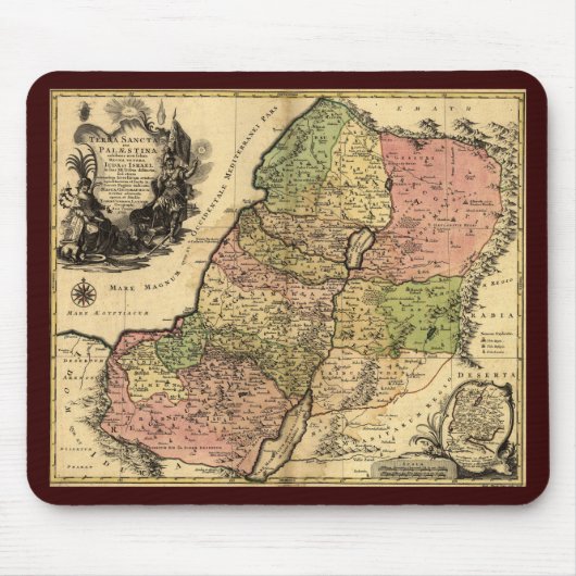 Kaart van het oude Israël met de 12 stammen Muismat (Voorkant)