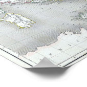 Kaart van het oude Italië Poster (Hoek)