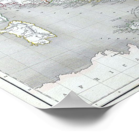 Kaart van het oude Italië Poster (Hoek)