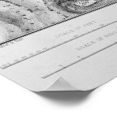 Kaart van het oude Jeruzalem 1864 Poster (Hoek)