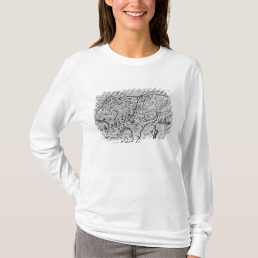 Kaart van het oude Rome T-shirt (Voorkant)