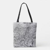 Kaart van het oude Rome Tote Bag (Achterkant)