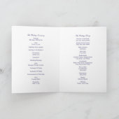 Kaart van het Paarse Blue Floral Foliage Wedding P (Binnen)