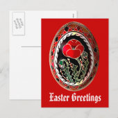 Kaart van het Paasei van Pysanky de Oekraïense (Voorkant / Achterkant)