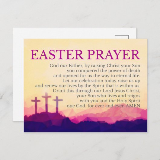 KAART VAN HET PAASGEBED (Voorkant / Achterkant)