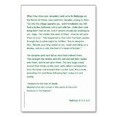 Kaart van het Palmzondaggebed (Achterkant)