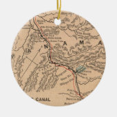 kaart van het Panamakanaal (1885) Keramisch Ornament (Voorkant)
