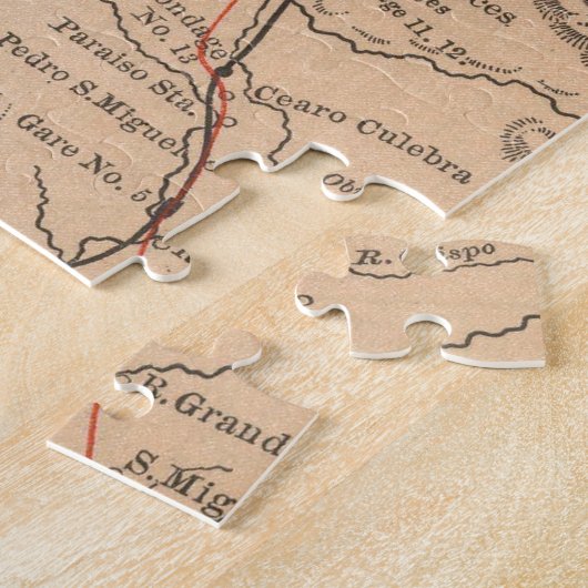  kaart van het Panamakanaal (1885) Legpuzzel (Zijkant)