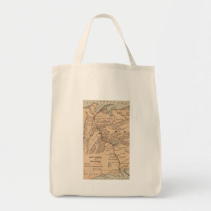 kaart van het Panamakanaal (1885) Tote Bag