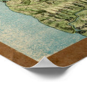  kaart van het Panamakanaal (1911) Poster (Hoek)