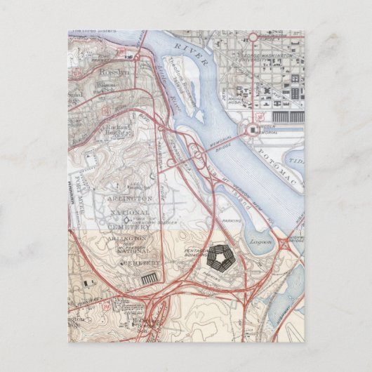 Kaart van het Pentagon Road System (Voorkant)