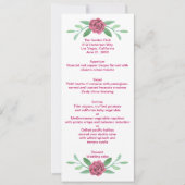 Kaart van het Pink Floral Greenery Foliage Wedding (Voorkant)