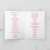 Kaart van het Pink Floral Greenery Foliage Wedding (Binnen)