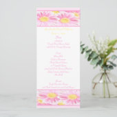 Kaart van het Pink Yellow White Daisies Wedding Me (Staand voorkant)