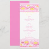 Kaart van het Pink Yellow White Daisies Wedding Me (Voorkant / Achterkant)