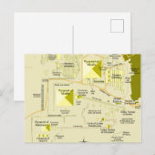 Kaart van het piramidecomplex van Gizeh (Voorkant / Achterkant)