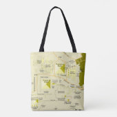 Kaart van het piramidecomplex van Gizeh Tote Bag (Achterkant)