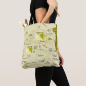Kaart van het piramidecomplex van Gizeh Tote Bag (Dichtbij)