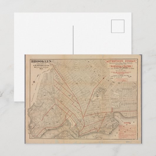 kaart van het Poster Brooklyn (Voorkant / Achterkant)