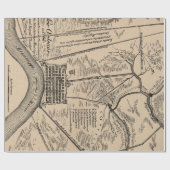 kaart van het Poster New Orleans Louisiana (1798) Cadeaupapier (Vlak)