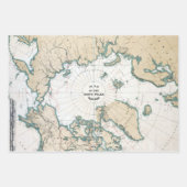 kaart van het Poster Noordpool Inpakpapier Vel (Voorkant 3)