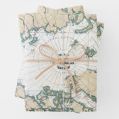  kaart van het Poster Noordpool Inpakpapier Vel (In situ)