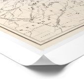  kaart van het Poster van Adirondacks New York (Hoek)