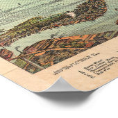 kaart van het Poster van Boston Harbour (Hoek)