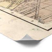  kaart van het Poster van Chicago (Hoek)