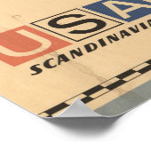  kaart van het Poster van de verenigde staten (Hoek)