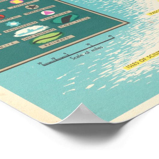 kaart van het Poster van Groot-Brittannië (Hoek)